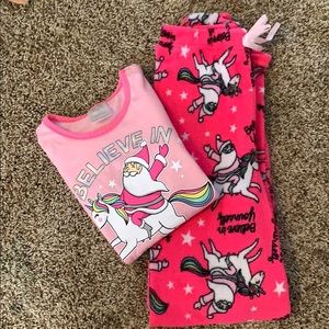 I’m selling a two piece pink pajama set for $8.00